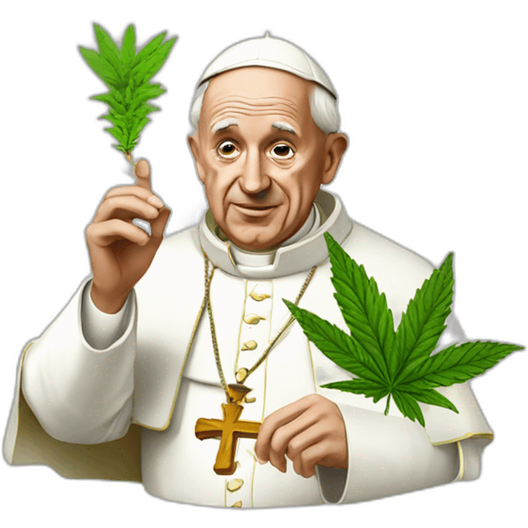 pope-smoking-weed emoji