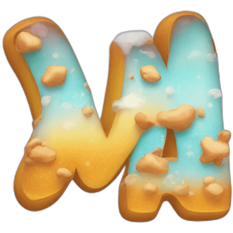 Sticker letters A and M emoji