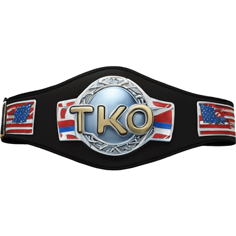 world wrestling federation men's title belt "TKO" emoji