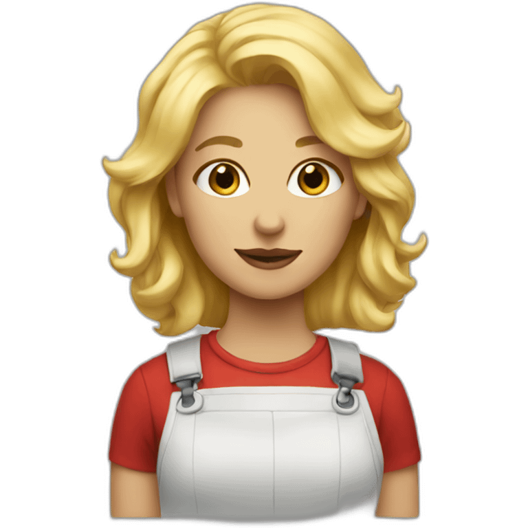 Blonde artist painter emoji