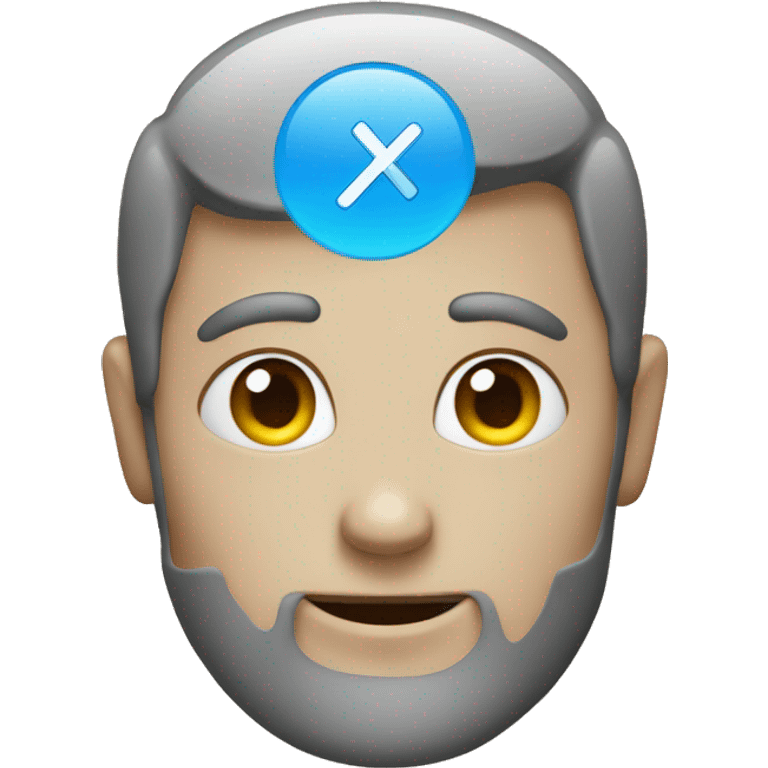 thought emoji with a blue tick inside emoji