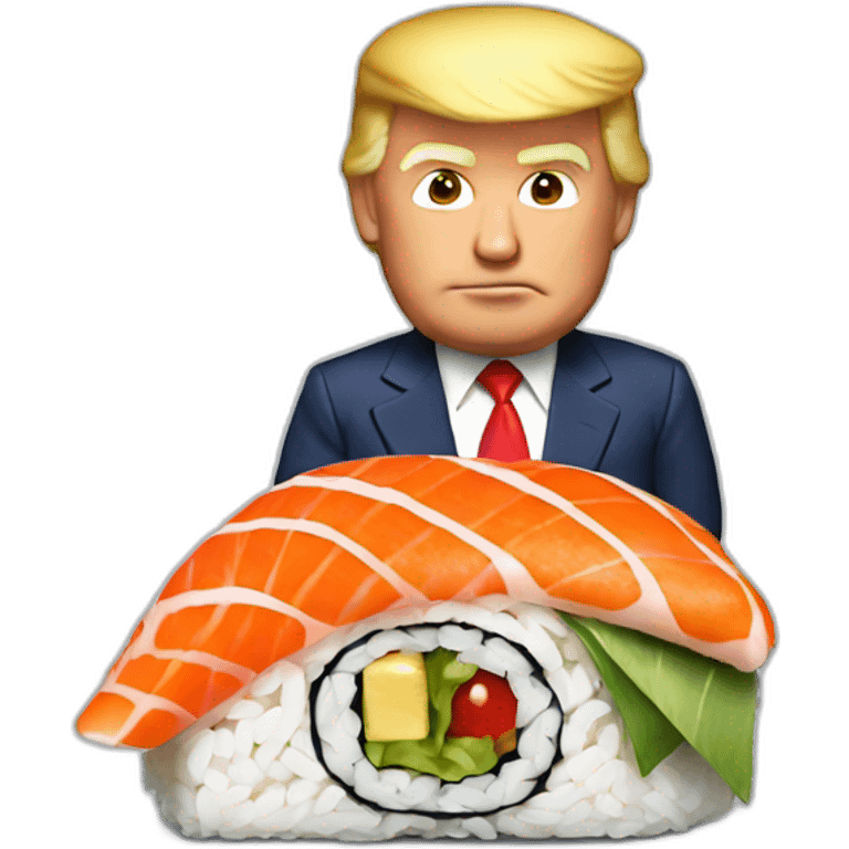 Donald Trump with Sushi emoji