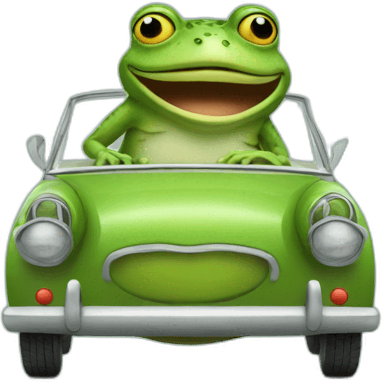 mr frog in a car emoji