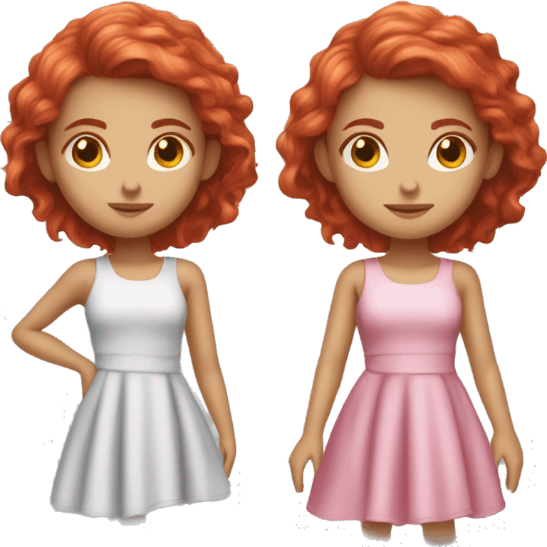 "A beautiful girl with red hair and fair skin, wearing a pink dress, cleaning another dress with a cloth. She is focused on the task and looks determined."






 emoji