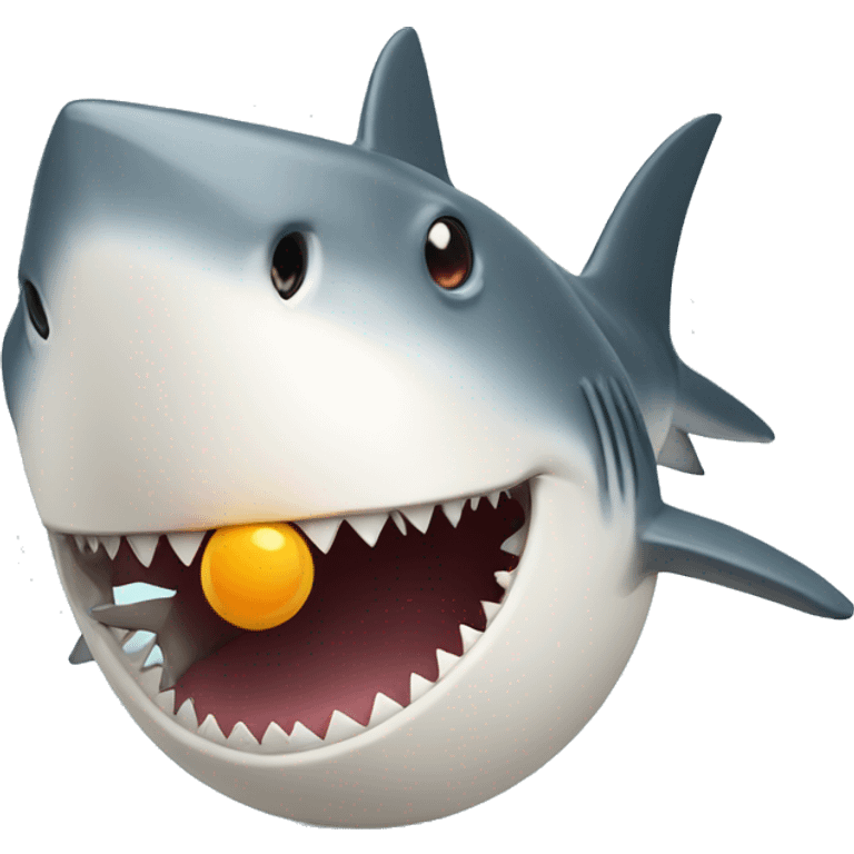 shark biting egg emoji