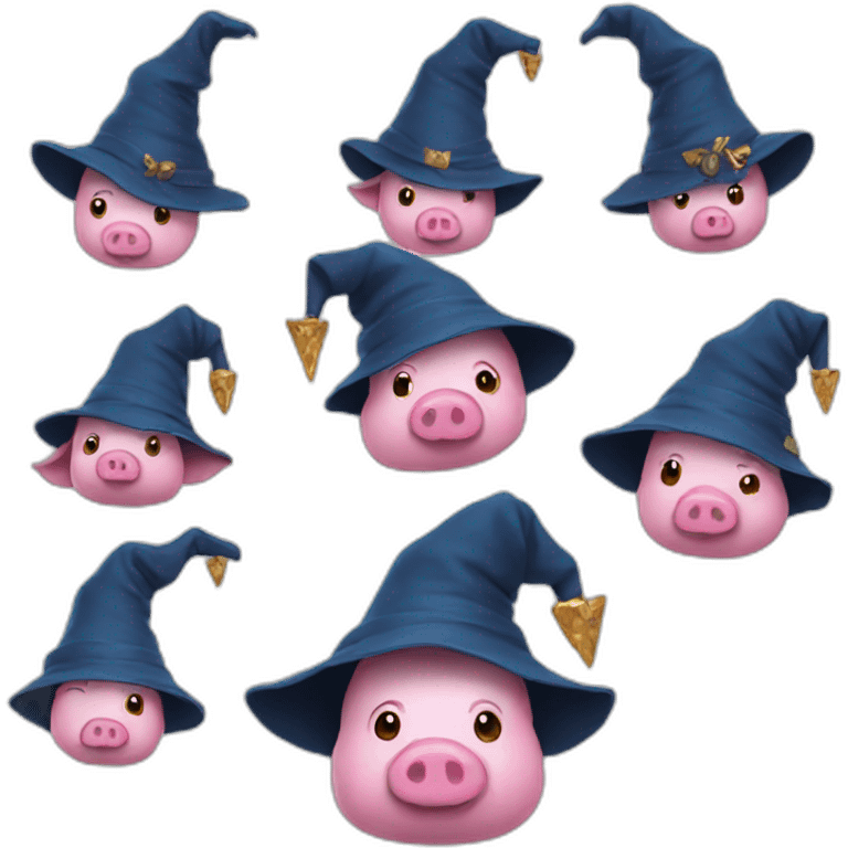 Wizard pig emoji