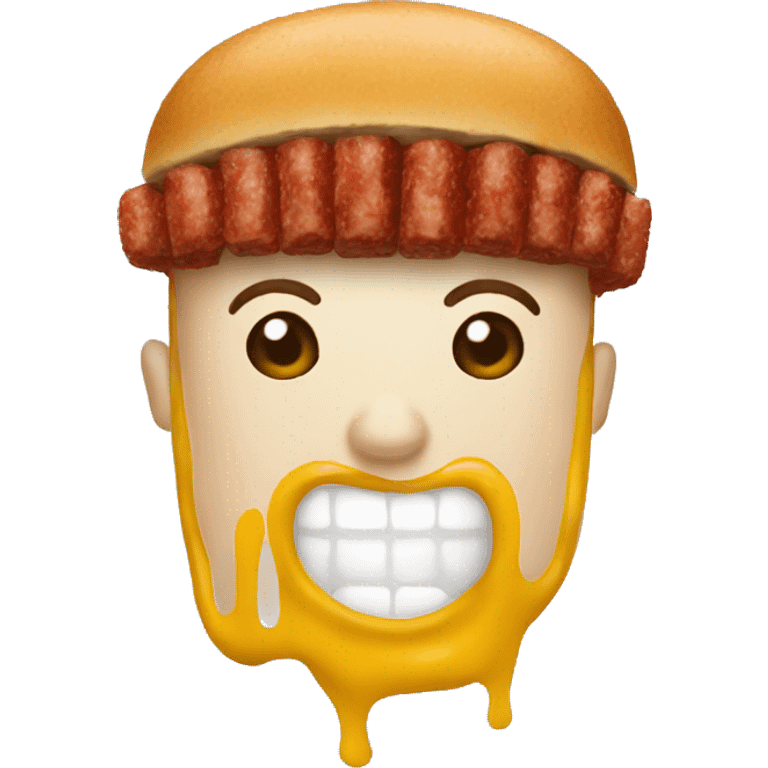 Romanian mici meat with mustard emoji