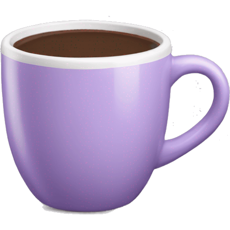 Lilac mug hot chocolate emoji