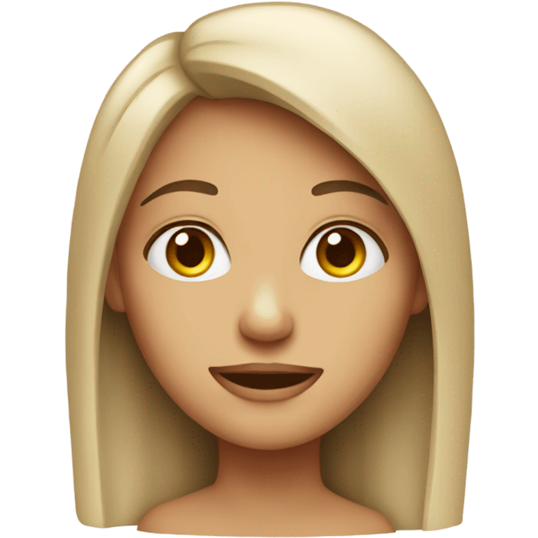 Girl with long face emoji