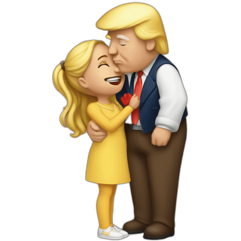 trump kissing his daughter, positivity, inclusiveness emoji