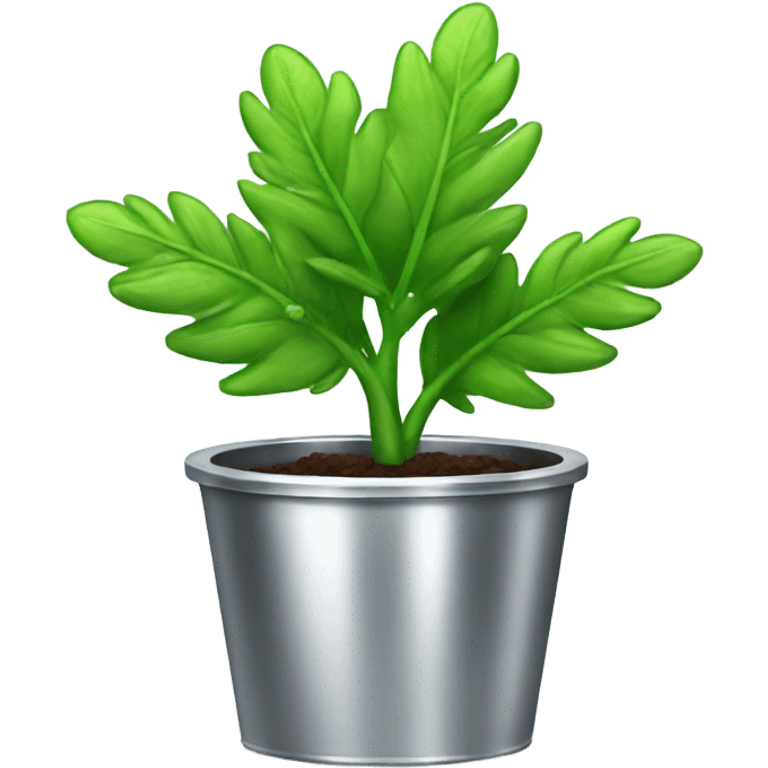 Plant made of chrome  emoji