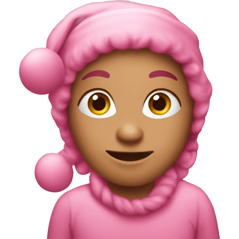 Pink Christmas emoji