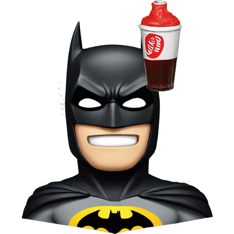 Batman with a Coke emoji