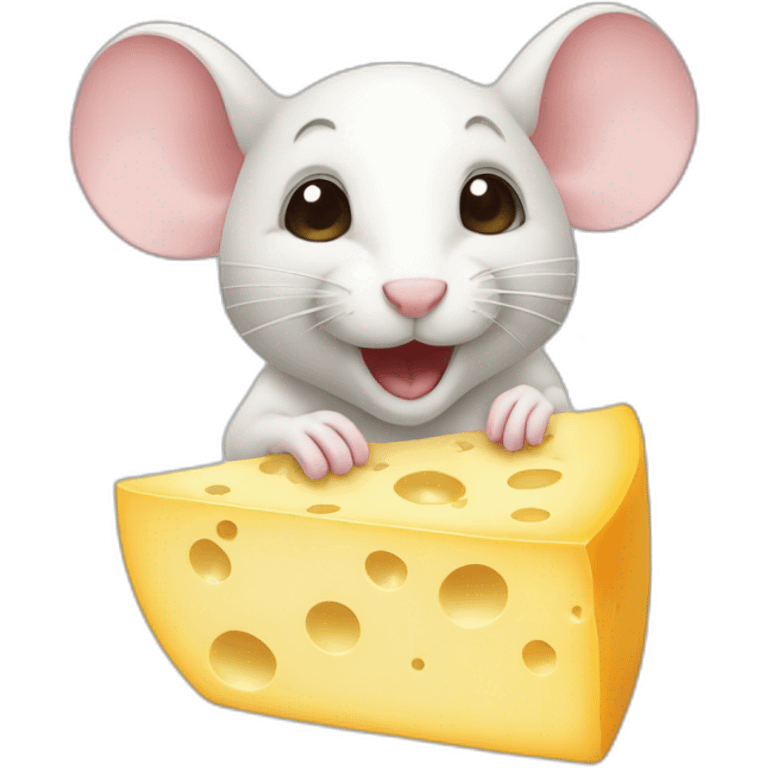 Mouse eat cheese emoji