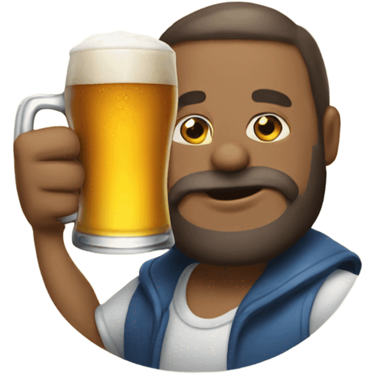 Chat drinking a beer emoji