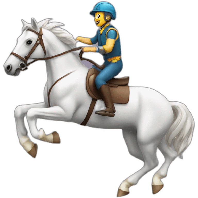 Mechanical jumping horse emoji