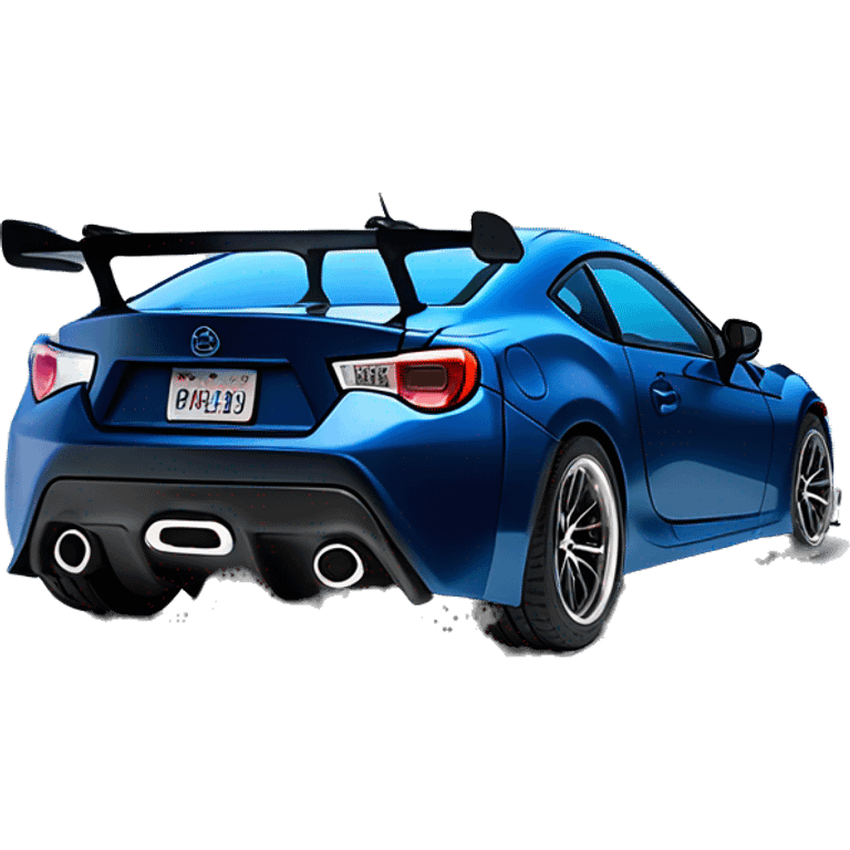 Rear view diffuser on Fr-s Haunted Darth Vader’s dark pearl-blue race car, glowing light saber bumpers, wide rear wing, silver wheels  emoji