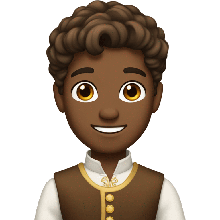 Prince Charming Brown hair brown skin emoji