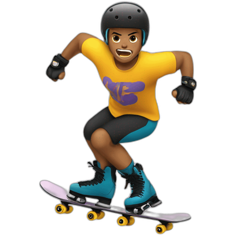 aggressive inline skater emoji