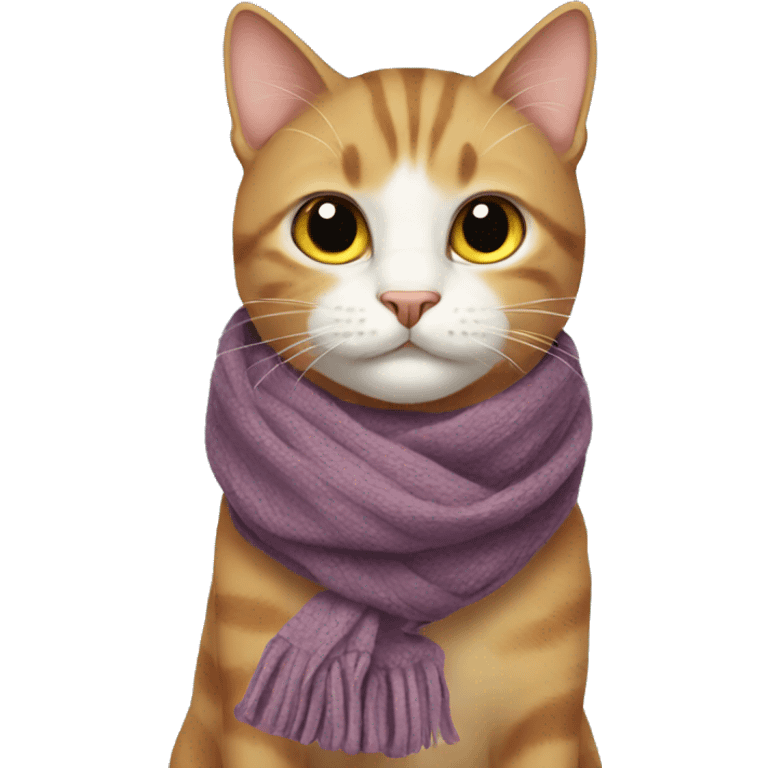 Cat wearing scarf emoji