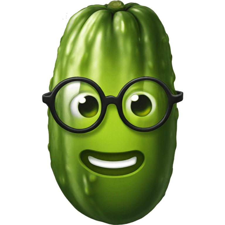 pickle wearing glasses  emoji