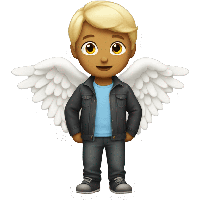 Boy Angel with blond hair emoji