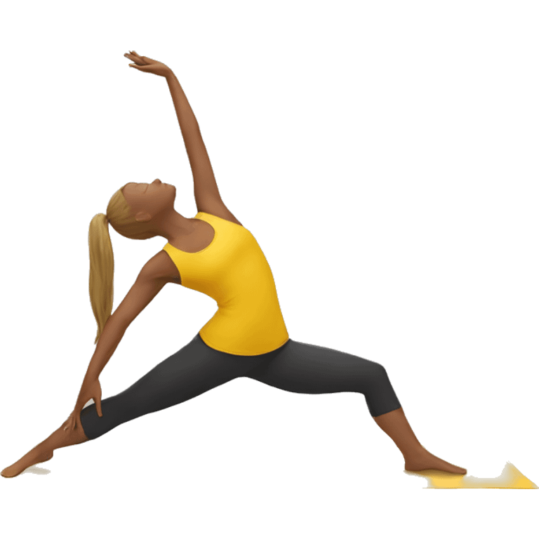 yellow person doing yoga emoji