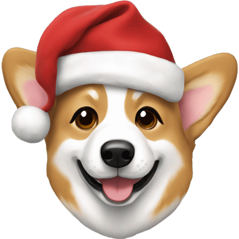 Christmas corgi emoji