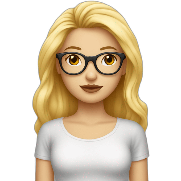 Blonde avec des lunettes de soleil en cœur qui fait un bisous emoji