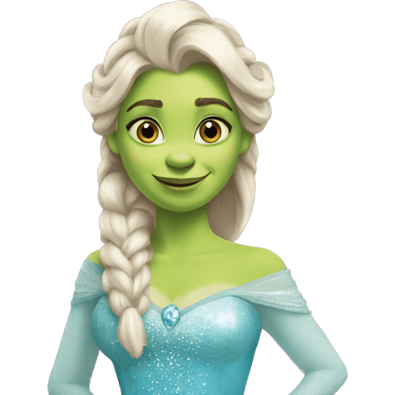 Shrek as elsa emoji