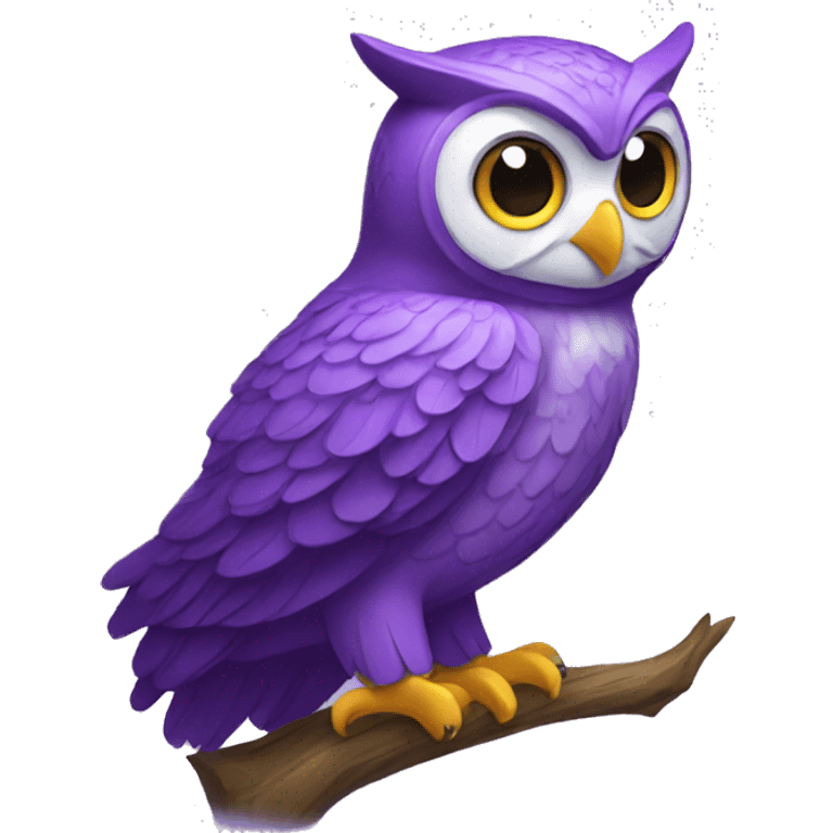 a purple owl emoji