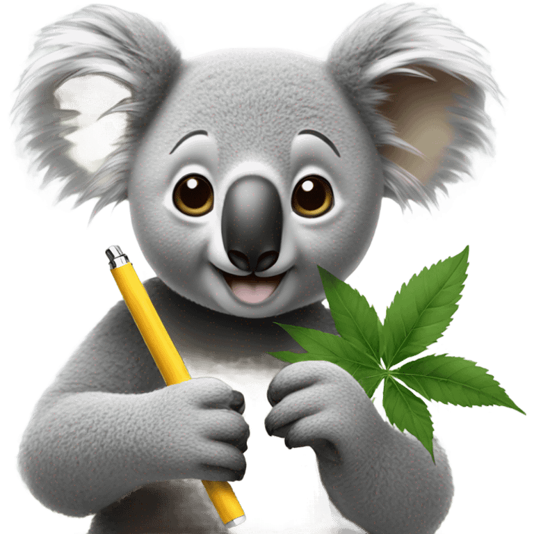 koala with weed pen emoji