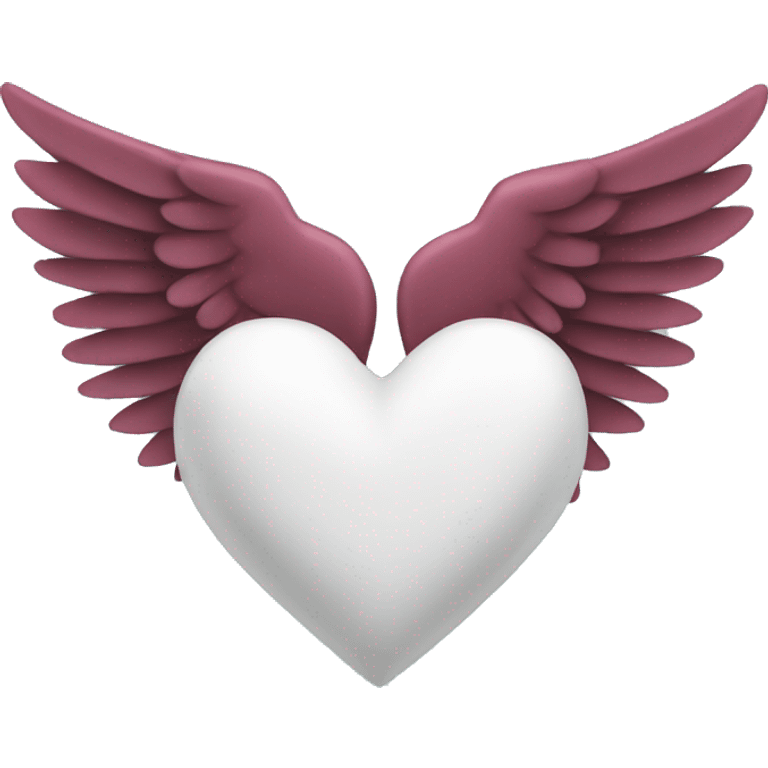 White heart with wings emoji