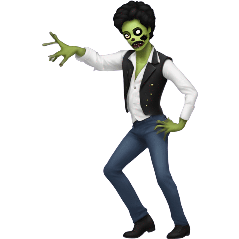 popstar prince as a zombie dancing with painter's moustache emoji