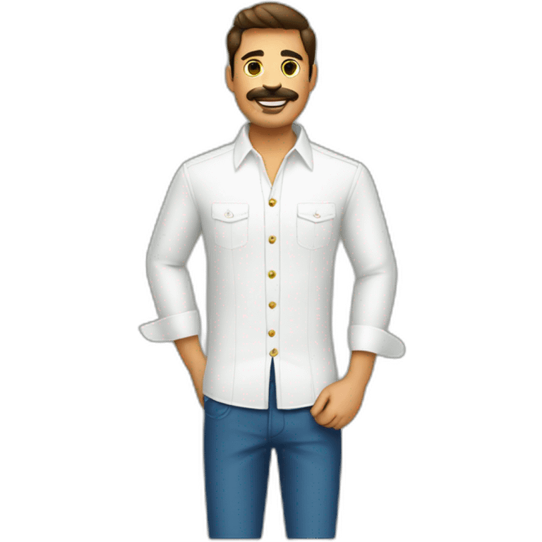 hombre usando guayabera emoji