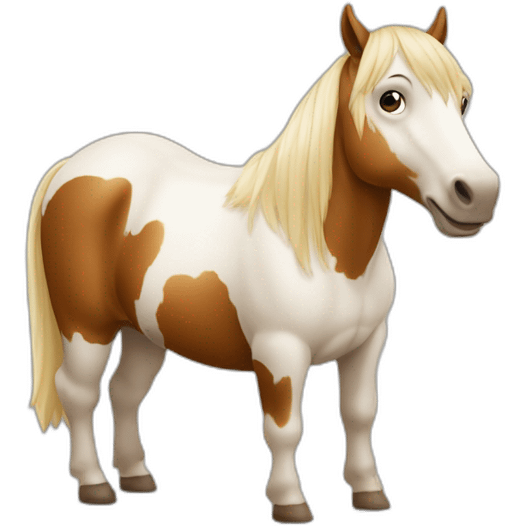 Cheval sur un vache emoji