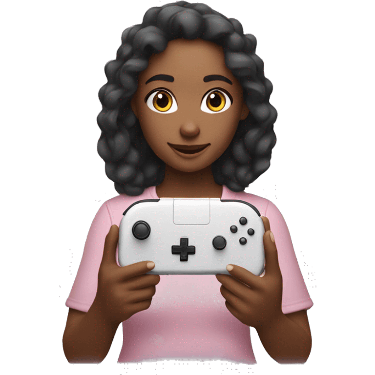 Self care girl playing nintendo switch emoji