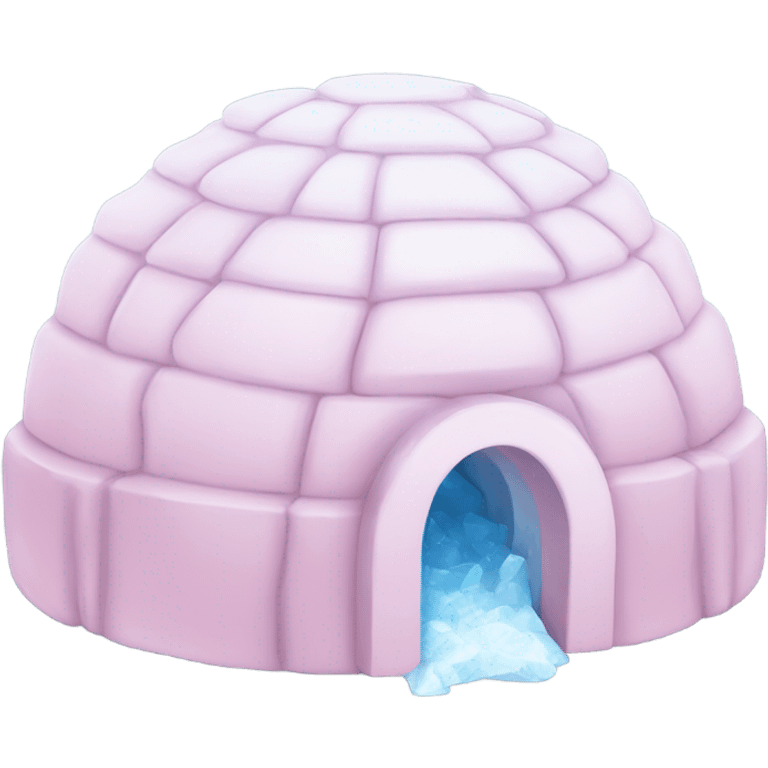 Light pink ice igloo emoji