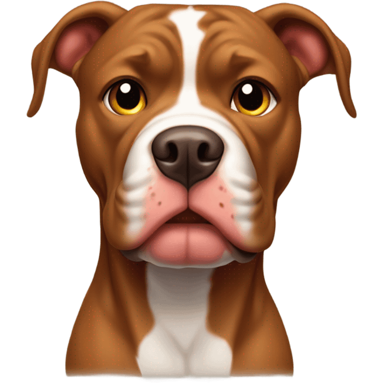 Red nose pit bull  emoji