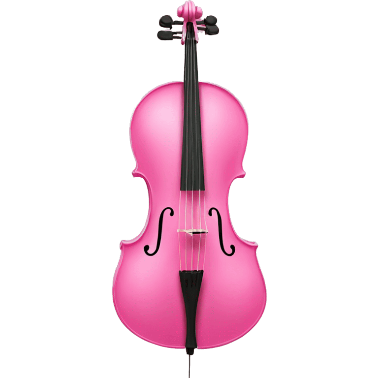 pink cello with a bow emoji