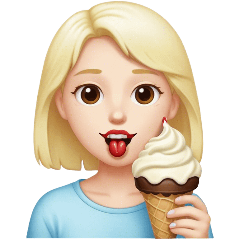 Me eat ice cream emoji