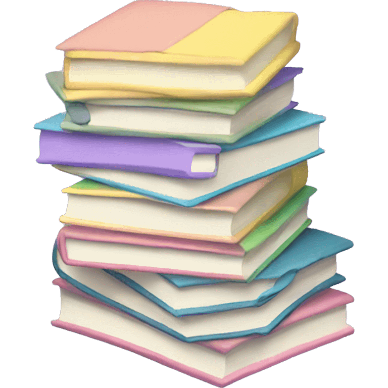 Pastel stack of books  emoji