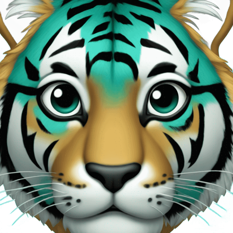 turquoise tiger emoji