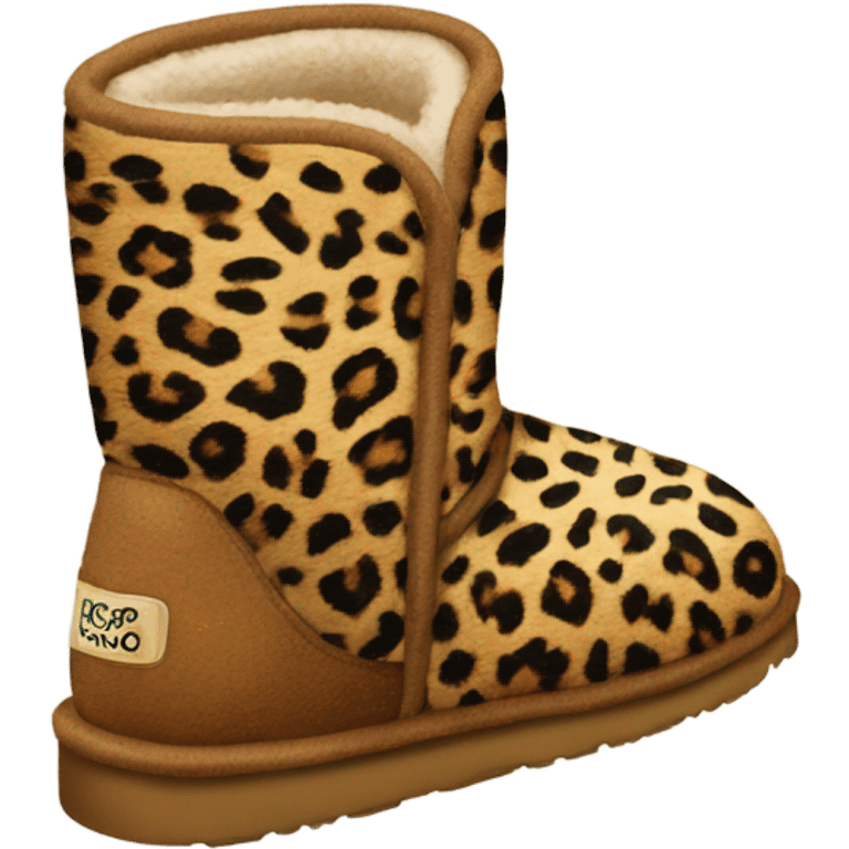 Leopard print uggs emoji