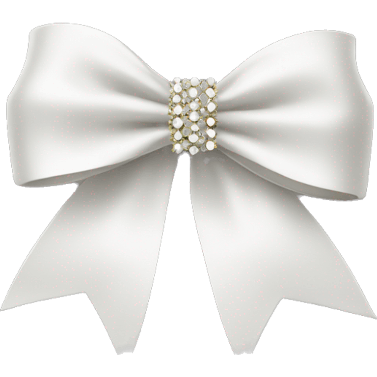 White bow with embellishments  emoji