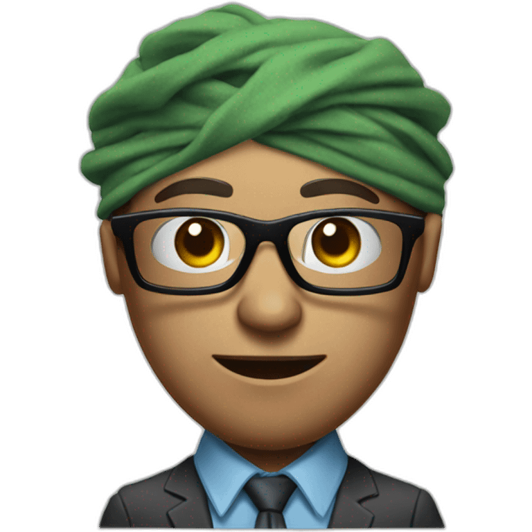 Executive Distortion Alien Hank from mc with bandana and glasses emoji