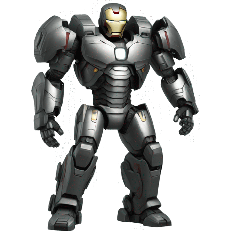 war machine full-body in ironman, front view emoji