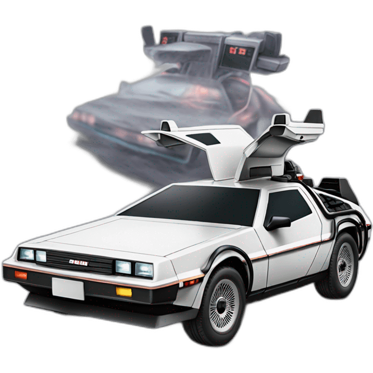 a DeLorean Ghostbusters car emoji