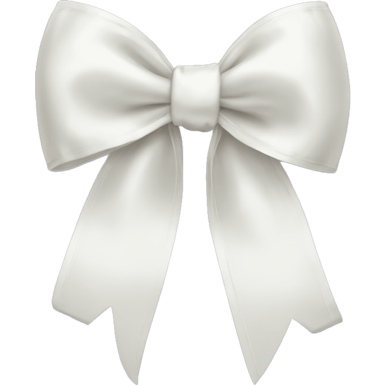 white satin bow emoji