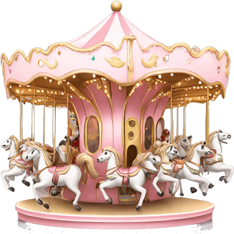 Light pink Christmas carousel emoji